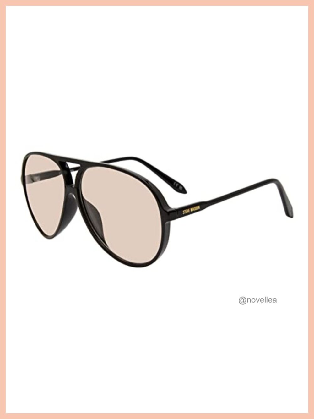 Steve Madden Aviator Sunglasses Polarized Plastic Frame UV Protection